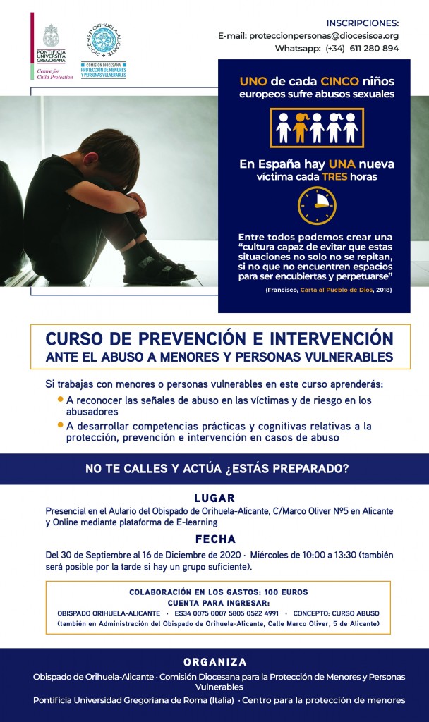 Curso de Prevención e Intervención ante el abuso a menores y personas vulnerables